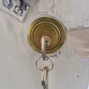 房门锁双保险卧室家用木门防盗门外装 牛头锁老式 暗锁通用型