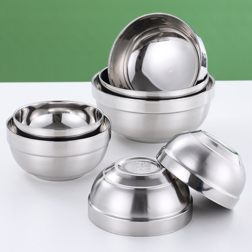 304不锈钢儿童双层防烫米饭碗