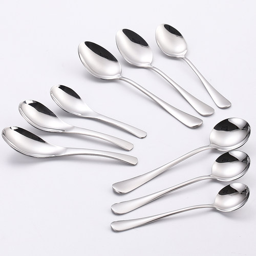 幼儿园加厚大号餐厅不锈钢勺子