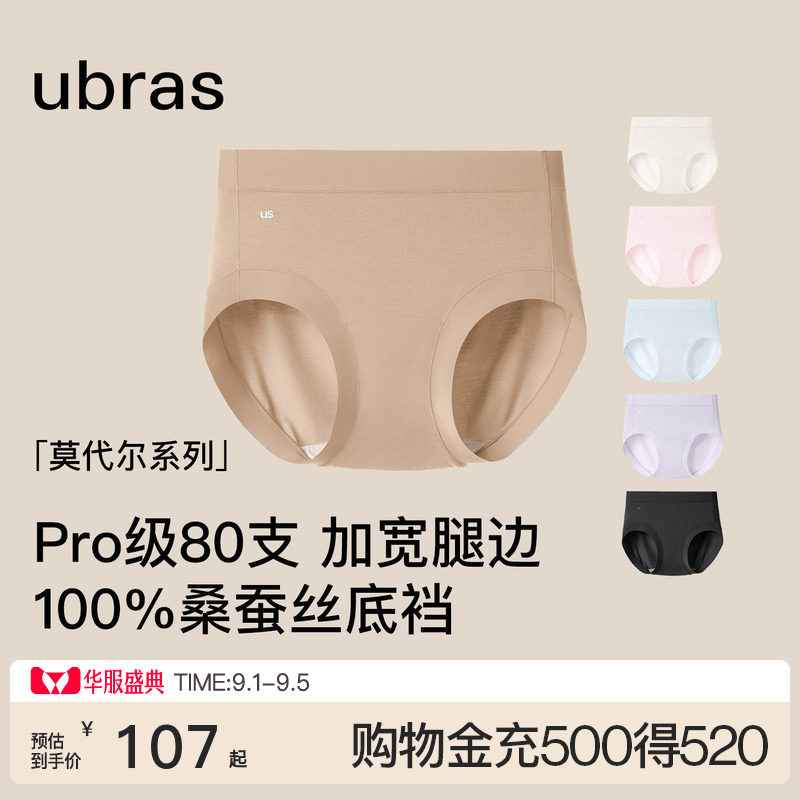 ubras80S莫代尔胖MM大码舒适内裤图片