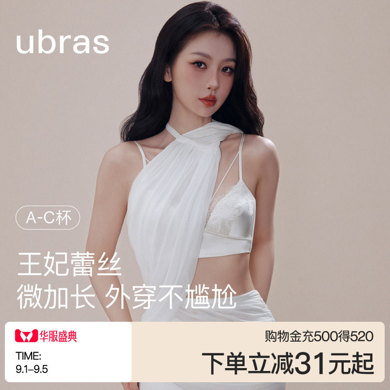 ubras王妃蕾丝吊带美背文胸图片
