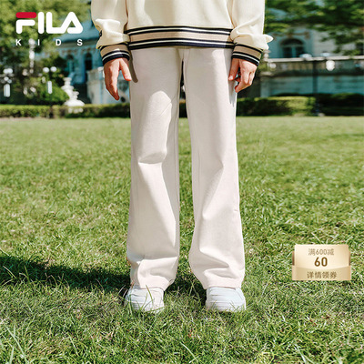 FILA X HARVARD哈佛联名童装裤子2025年秋季新款女童中大童休闲裤