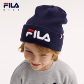 FILA斐乐儿童时尚 帽子2023秋冬新款 小童男女童防风保暖舒适针织帽