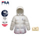 FILA斐乐儿童童装 外套 女小童休闲宽松中长款 羽绒服2025年冬季 新款