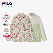 新款 FILA斐乐童装 儿童棉羽2025年秋季 女大童双面穿新雪丽保暖棉服
