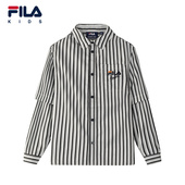 2025年秋季 新款 男童中大童休闲宽松全棉长袖 FILA斐乐儿童童装 衬衫