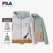 BBC EARTH联名系列斐乐儿童童装 秋季 FILA 新款 女大童外套两件套