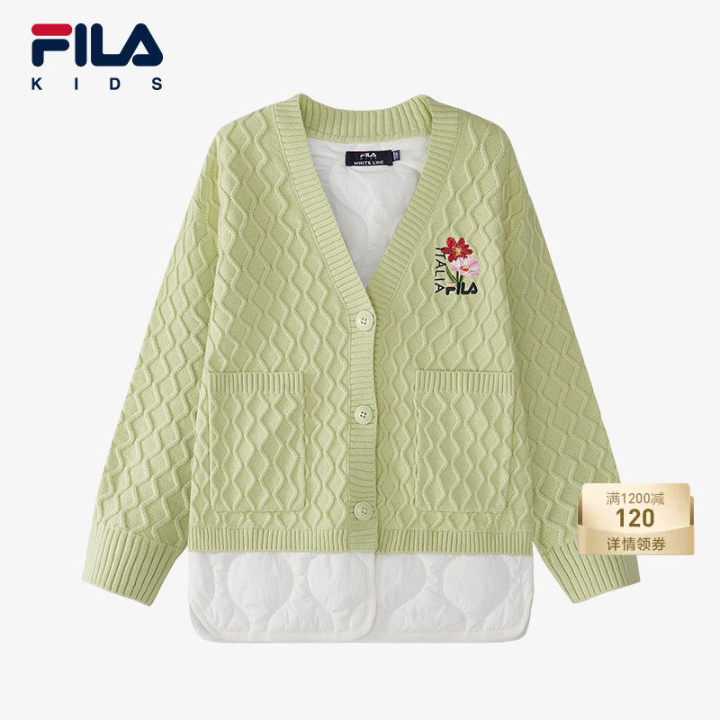 FILA斐乐女中大童毛织开衫