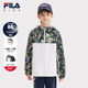 新款 FILA斐乐童装 儿童棉羽2025年冬季 男中大童梭织羽绒两件套加绒