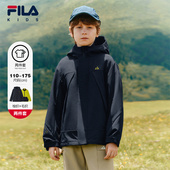 FILA斐乐儿童外套三合一2025秋冬新款 男童防风防水上衣户外两件套