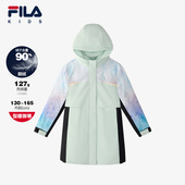 FILA斐乐童装 羽绒服外套 女童中大童中长款 儿童羽绒服2025冬季 新款