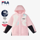 新款 FILA斐乐童装 儿童羽绒服2025年春季 女中大童连帽外套加厚保暖