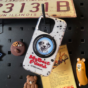 「斑点狗」VAVENUE美式复古自带环形支架苹果16手机壳适用iPhone15promax双层图案14原创胜利大道小众新款