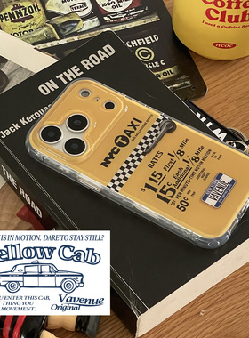 VAVENUE《YellowCab》美式复古黄色出租车手机壳适用苹果16iPhone17promax保护套双层imd创意防摔壳原创潮流