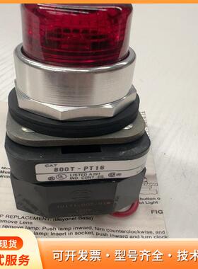 美国Allen-Bradley红色带灯按钮，型号800T-p