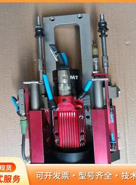 工业自动化设备，红色铝合金外壳，带蓝色气动元件。主体是ClP