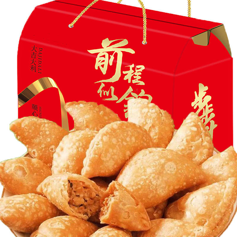 甄选年货闽南手工酥饺油炸饺子酥角油角素饺脆饺茶点年货休闲零食
