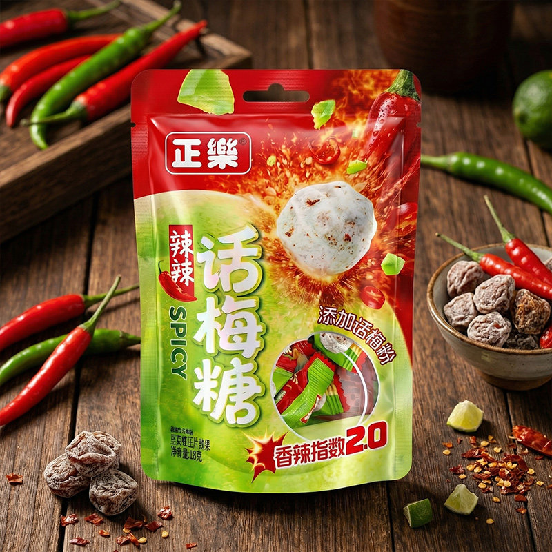 正乐辣辣话梅糖酸梅糖话梅糖老式梅子糖酸甜酒招待糖果零食品