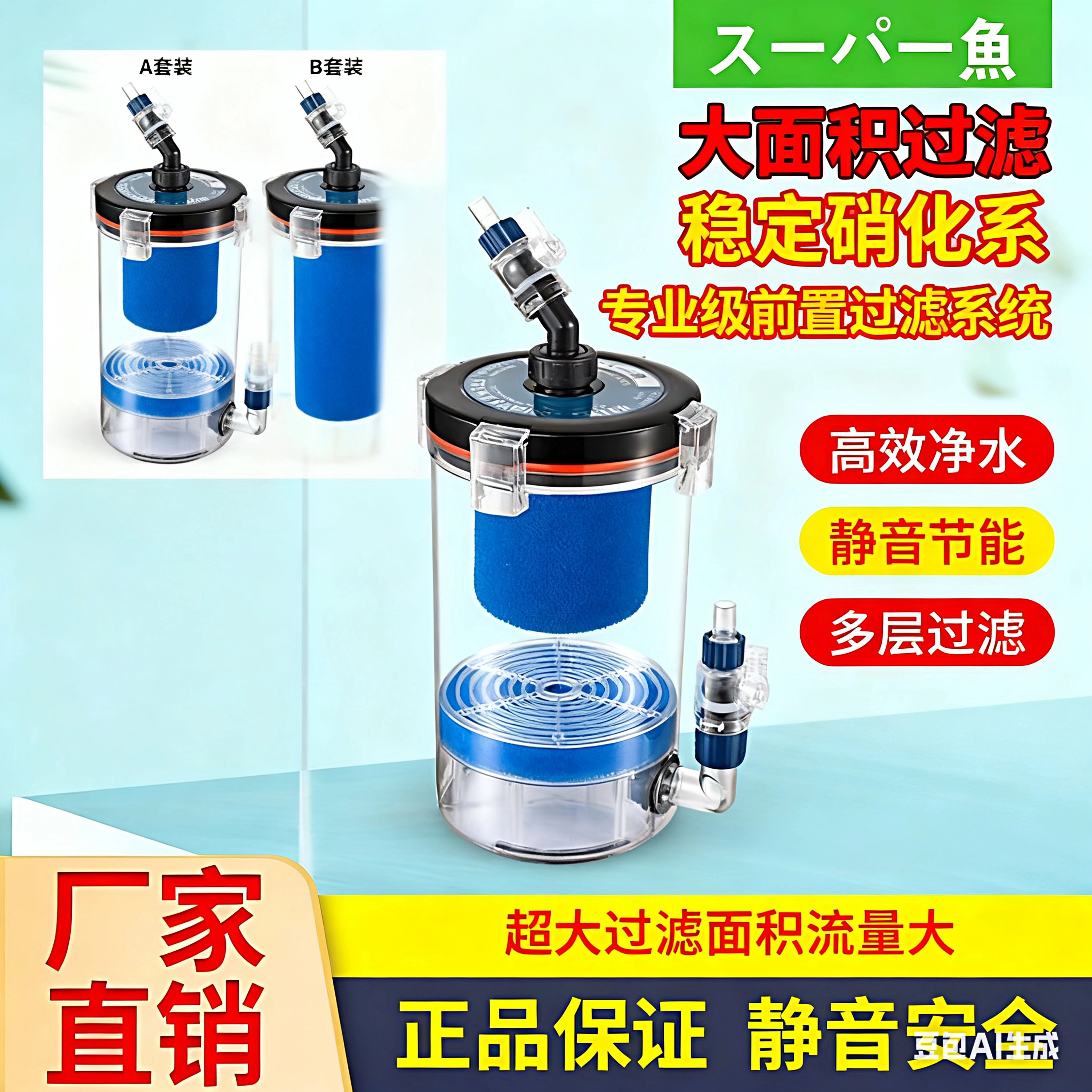 酷鱼过滤桶前置桶鱼缸外置无动力过滤桶鱼缸过滤器全棉半棉快接,宠物/宠物食品及用品,过滤设备,淘宝优惠券,粉丝福利购,淘宝优惠卷