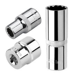 希孟梅花12角套筒头加长大飞短套筒花键花型8-32mm套管头汽修工具