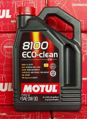 摩特 8100 Eco-Clean 0W-30  4升  SP  AECEC2 全合成发动机机油