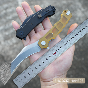 折刀 户外刀 14C28N钢 G10手柄 HAN308折叠刀 战术爪刀 SHOOZIZ