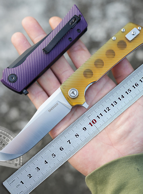 SHOOZIZ XUN113折刀 二代 D2钢 户外露营水果刀 战术折叠刀口袋刀