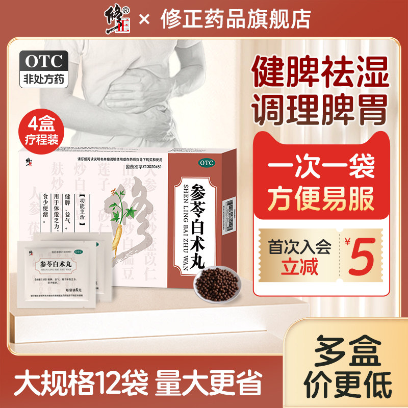 修正参苓白术丸健脾祛湿参苓健脾胃散排毒排体内湿寒去湿气重中药
