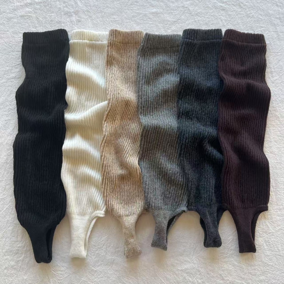 韩版羊绒踩脚袜套女瑜伽袜纯色简约半截袜子m系芭蕾风腿套