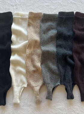 韩版羊绒踩脚袜套女瑜伽袜纯色简约半截袜子m系芭蕾风腿套