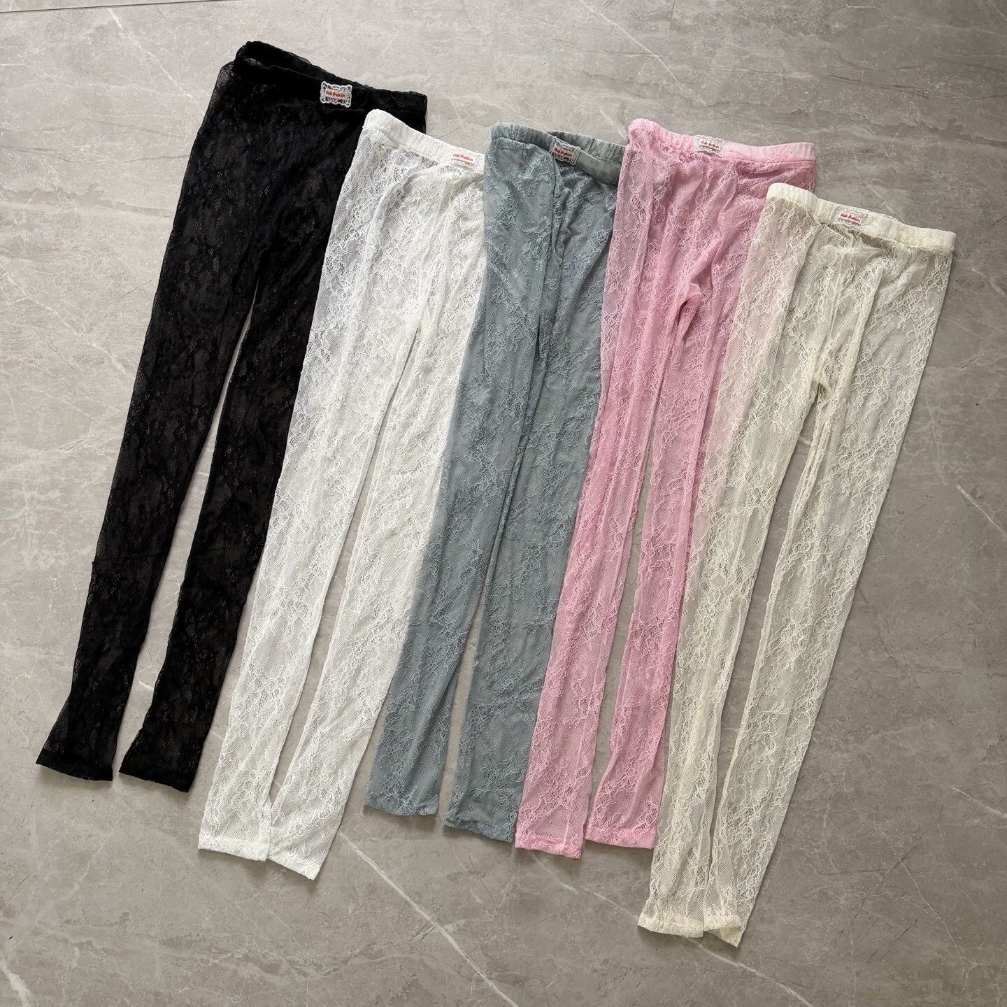 夏季薄款蕾丝标加长打底裤网纱透视防晒裤女款百搭外穿九分裤批发