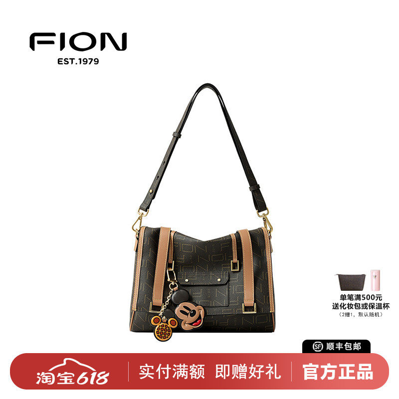 Fion菲安妮托特包迪士尼米奇合作大容量单肩斜挎包包女FAAFRLV001