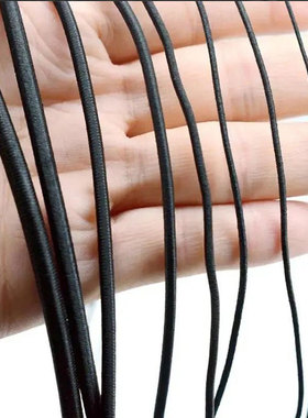 DIY手工1mm10mm2mm黑色 圆形橡皮绳 弹力绳 松紧绳 牛筋绳松紧带