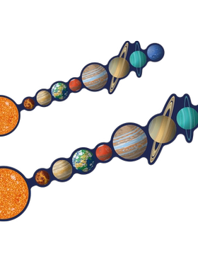 太阳系行星趣味防水反光车身贴纸