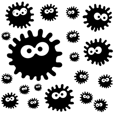 可爱小煤球小黑毛球贴纸宫崎骏汽车电动车笔记本机箱装饰搞笑贴画