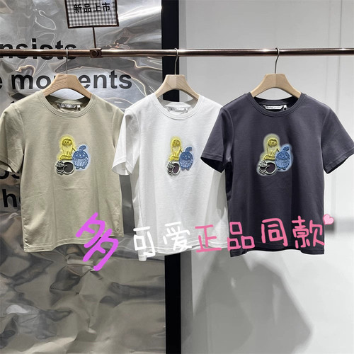 衣播T恤BDS2YD2505商场同款2025夏圆领宽松印花短袖上衣梦回故里