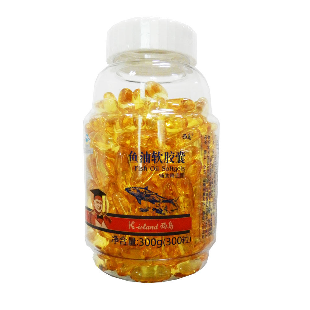 包邮】西岛 鱼油软胶囊 300粒 西岛软胶囊 仙乐健康科技