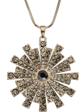 旋转毛衣链长款大气挂件雪花吊坠