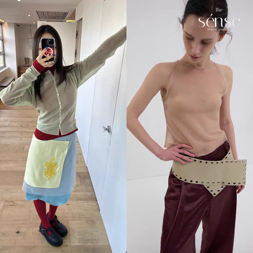 正品现货 overdueflair 简约风纯色背心轻薄亮泽针织开衫女