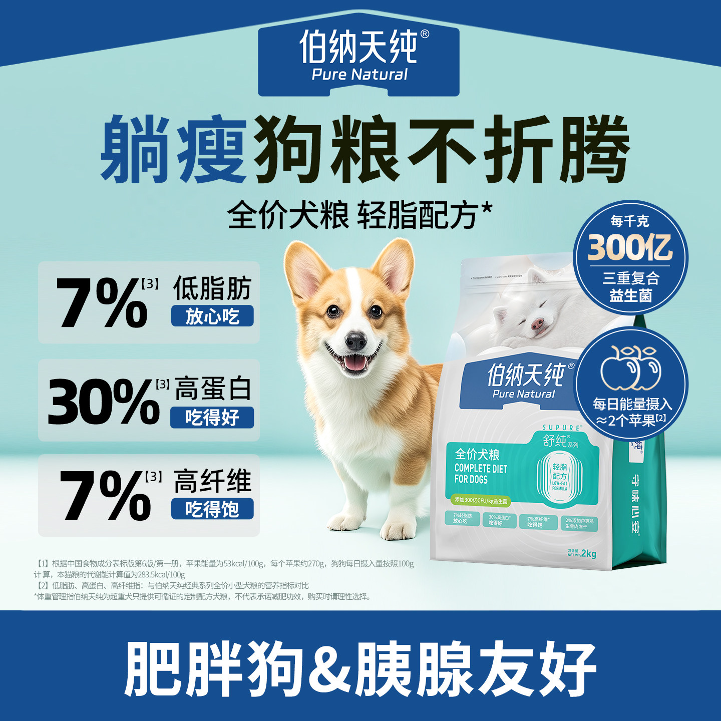 【新客尝鲜】伯纳天纯舒纯狗粮冻干双拼犬粮低脂减脂狗粮鲜鸡芦笋