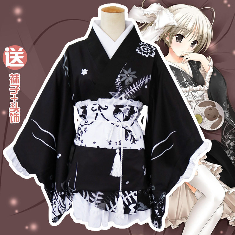 缘之空春日野穹穹妹cos旗袍兔耳洋装萝莉装夏日祭和服浴衣日常装