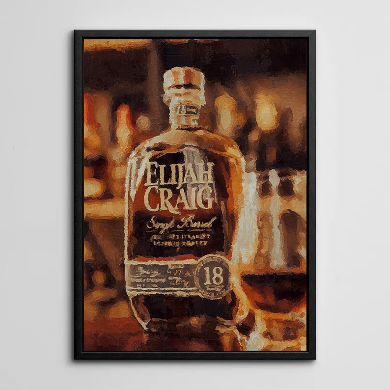 装饰画有框挂画墙壁海报酒吧威士忌调酒艺术轻奢版画吧台餐厅油画