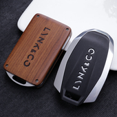 适用于领克03钥匙套05改装 08定制01实木06汽车07檀木09壳Z20包扣