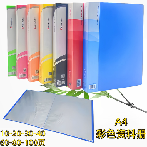 办公A4彩色插页资料册20张/页PP