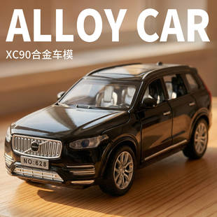 1:32沃尔沃XC90合金越野车模型回力声光餐厅抽奖礼物男孩玩具