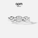 APM Monaco密镶链环戒指女典雅轻奢情侣对戒手饰送人生日新年礼物