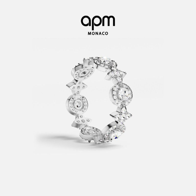 [杨紫同款]APM Monaco流星圆圈白雪公主戒指情侣对戒情人