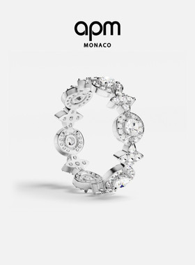[杨紫同款]APM Monaco流星圆圈白雪公主戒指情侣对戒圣诞礼物