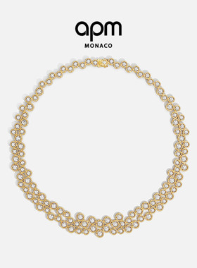 [夏季新品]APM Monaco金黄色双层气泡Les Bulles d'Eau项链礼物