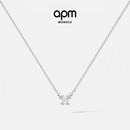 APM Monaco蝴蝶项链女银锁骨链轻奢首饰送女生送人生日新年礼物